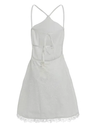 Waimari Bromelia Eyelet Lace Mini Dress In White