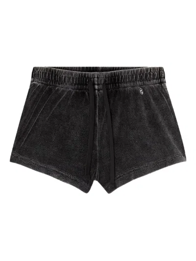 Diesel Vanessa-dnm Drawstring Shorts In Black