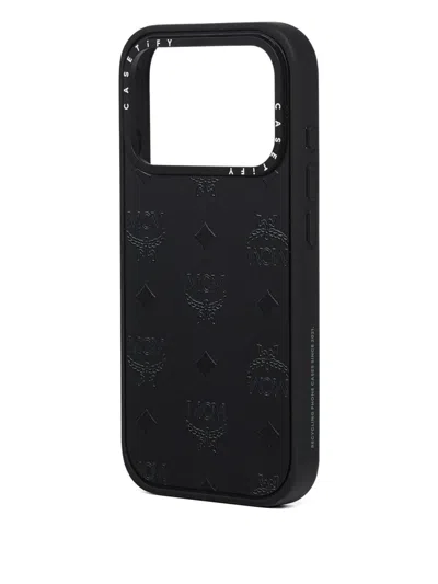 Mcm X Casetify Monogram-pattern Iphone 17 Pro Case In Black