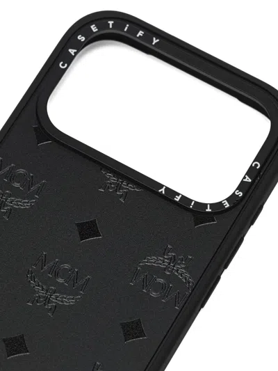 Mcm X Casetify Monogram-pattern Iphone 17 Pro Case In Black