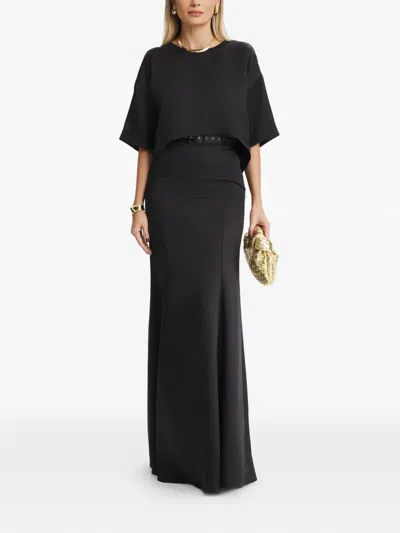 Il Volo Short-sleeve Cropped T-shirt In Black