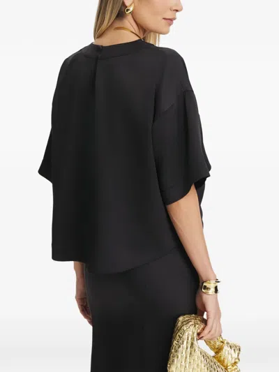 Il Volo Short-sleeve Cropped T-shirt In Black