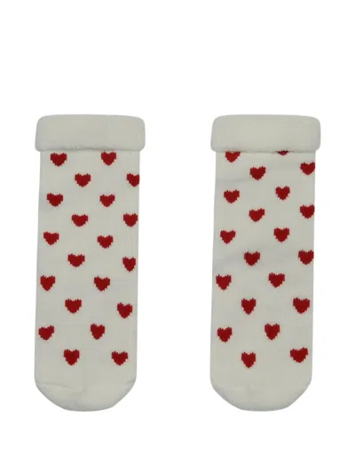 Petit Bateau Heart Pattern Socks (set Of Two) In Green