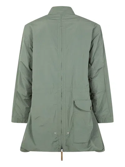Snow Peak Drawstring Front-pocket Jacket In Green