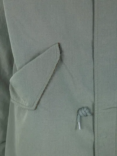 Snow Peak Drawstring Front-pocket Jacket In Green