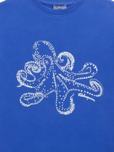 Vilebrequin Crew-neck Graphic-print T-shirt In Blue