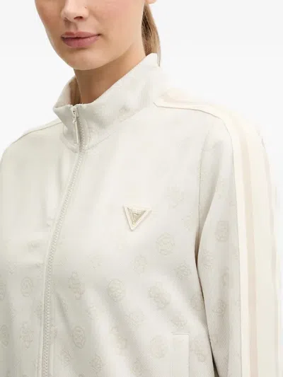 Guess Usa Monogram-pattern Sweatshirt In Multi