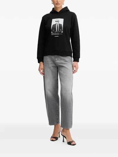 Karl Lagerfeld Graphic-print Hoodie In Multi