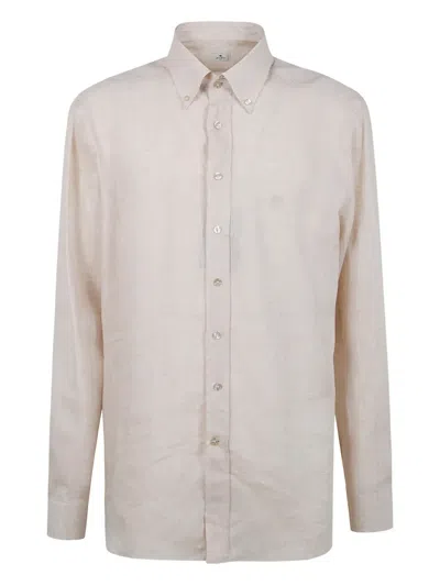 Etro Tailored Shirt Button Down Collar Long Sleeves In Animal Print