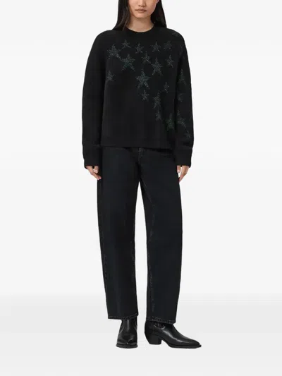 Allsaints Cosmo Star-detail Sweater In Multi
