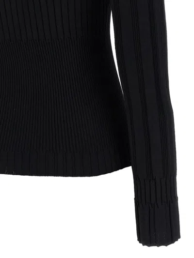 Balmain Knit Cardigan Fitted Silhouette Long Sleeves In Black