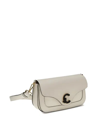 Coccinelle C-me Logo-plaque Shoulder Bag In White