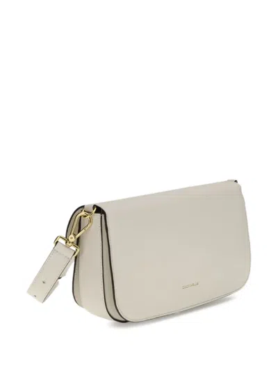 Coccinelle C-me Logo-plaque Shoulder Bag In White