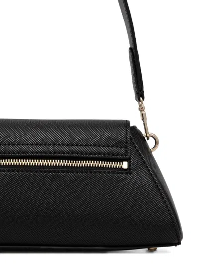 Guess Usa Bolena Logo-plaque Crossbody Bag In Black