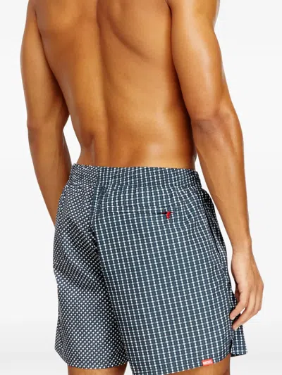 Diesel Sport-41-d-core Patterned Swim Shorts In Multi