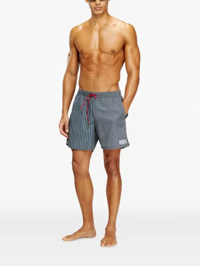 Diesel Sport-41-d-core Patterned Swim Shorts In Multi