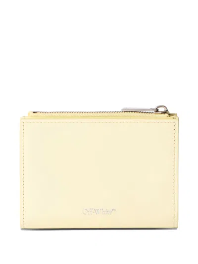 Off-white Jitney Quote Bi-fold Wallet In Yellow