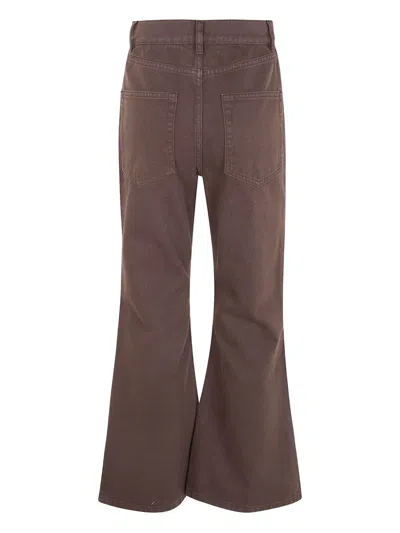 By Malene Birger Five-pockets Flared Trousers In Brown