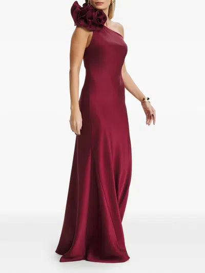 Il Volo Aster Flower-embellishment Maxi Dress In Red