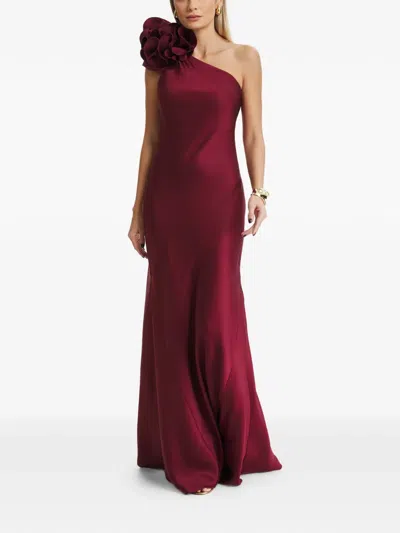 Il Volo Aster Flower-embellishment Maxi Dress In Red