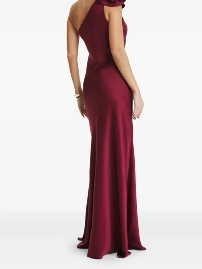 Il Volo Aster Flower-embellishment Maxi Dress In Red