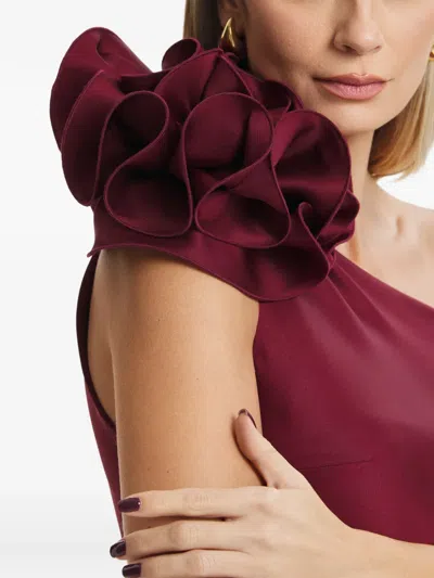 Il Volo Aster Flower-embellishment Maxi Dress In Red