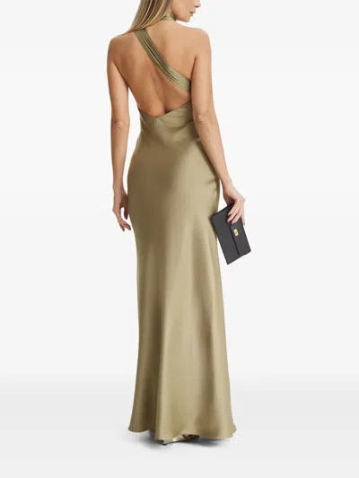 Il Volo Vionne Halterneck Maxi Dress In Neutral