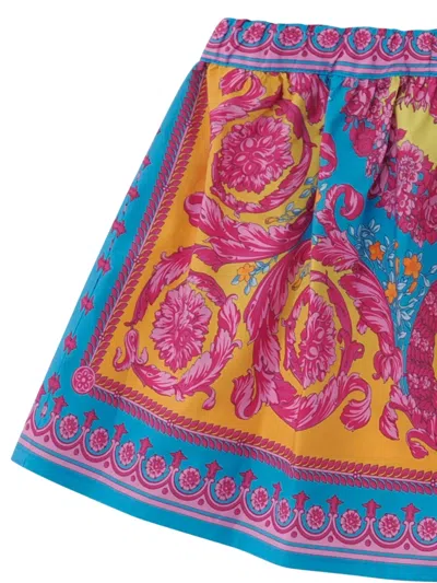 Versace Print Skirt In Yellow