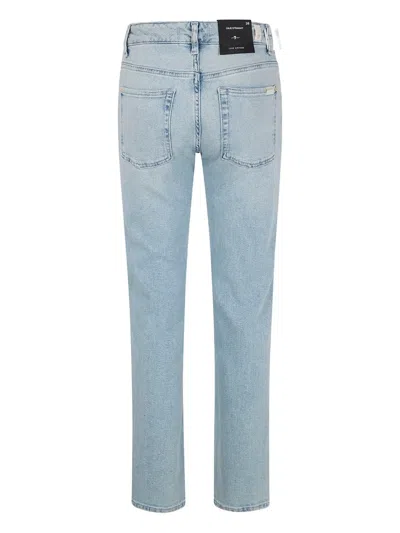7 For All Mankind Calie Straight Leg Denim Five Pocket Trousers In Multi