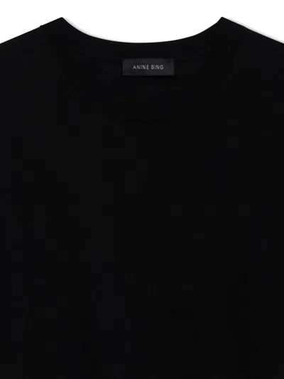 Anine Bing Sleeveless Round-neck Top In Black