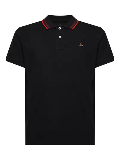 Vivienne Westwood Classic Polo Solid Piquet Black M Men In Multi