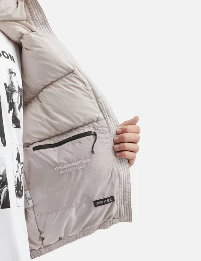 Thisisneverthat Pertex T Overdyed Down Jacket In Neutral