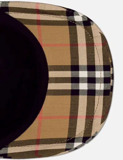 Burberry Nova-check Cotton Baseball Cap In Brown