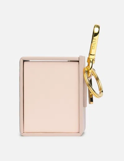 Fendi Leather Box Charms In Pink