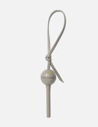 Fendi Lollipop Leather Charms In Gray