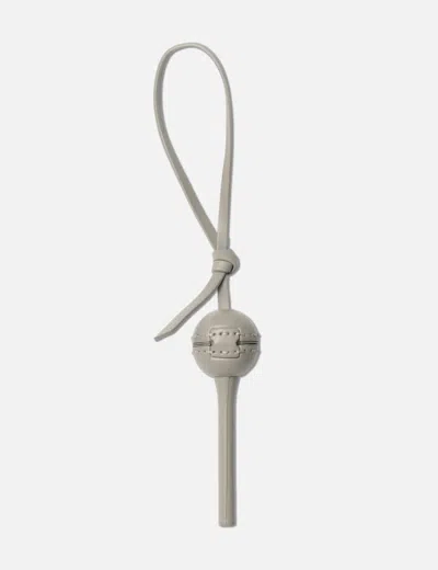 Fendi Lollipop Leather Charms In Gray