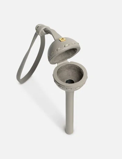 Fendi Lollipop Leather Charms In Gray