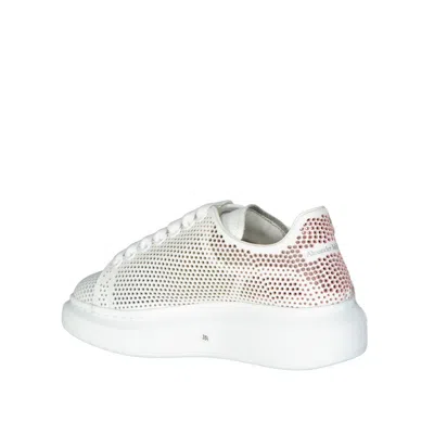 Alexander Mcqueen White Calfskin Low Top Women's Sneakers In White