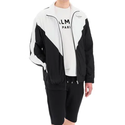 Balmain Black Polyamide Shell Jacket In Black