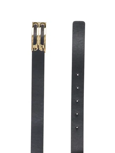 Victoria Beckham Adjustable Length Belts Smooth Finish Design In Black