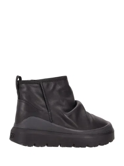 Ugg Heritage Utility Ankle Boots In Black Leather In Multi