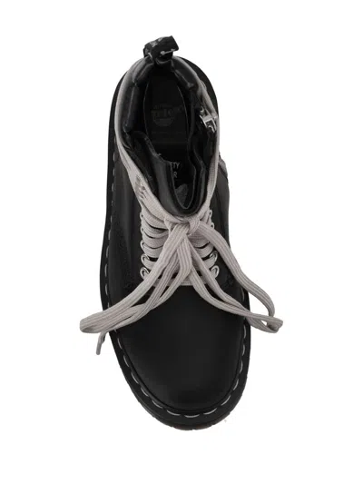 Rick Owens X Dr. Martens Quad Sole Steel Toe Leather Ankle Boots In Multi