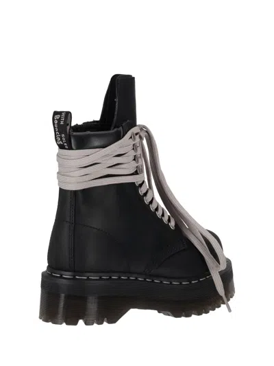 Rick Owens X Dr. Martens Quad Sole Steel Toe Leather Ankle Boots In Multi