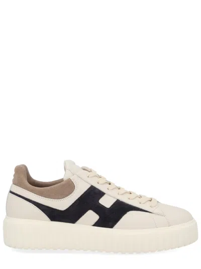 Hogan H-stripes Platform Sneakers In White