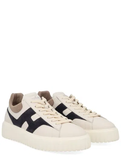 Hogan H-stripes Platform Sneakers In White