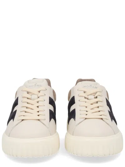 Hogan H-stripes Platform Sneakers In White