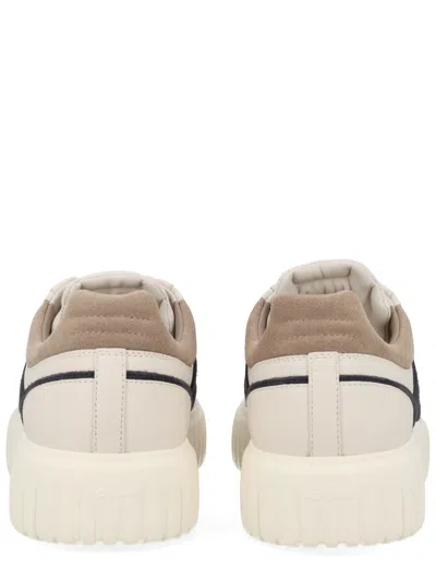Hogan H-stripes Platform Sneakers In White