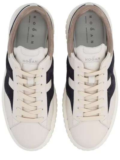 Hogan H-stripes Platform Sneakers In White