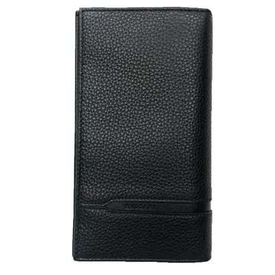 Pre-owned Bvlgari Black Leather Long Wallet (bi-fold) ()