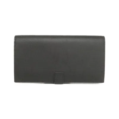 Pre-owned Cartier Black Bordeaux Leather Long Wallet (bi-fold) () In Multi